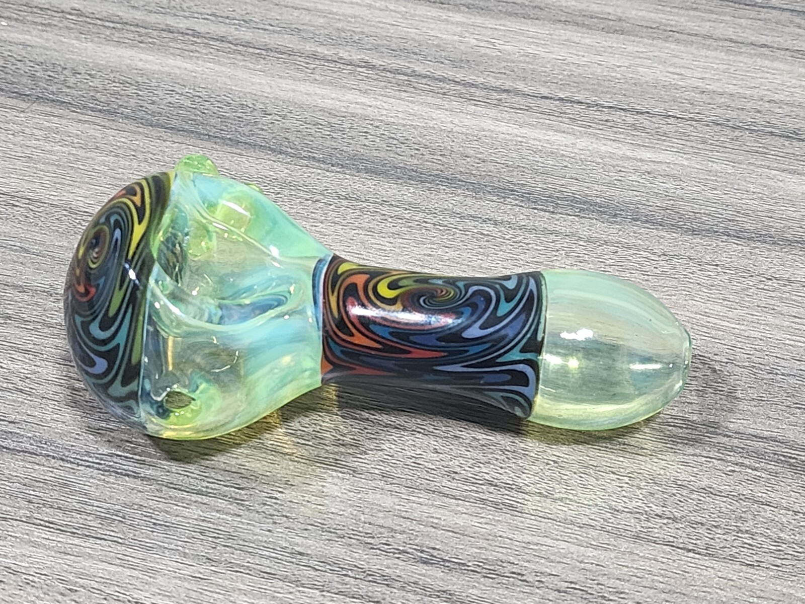 glass smoking pipe tobacco pipe art glass wig wag design