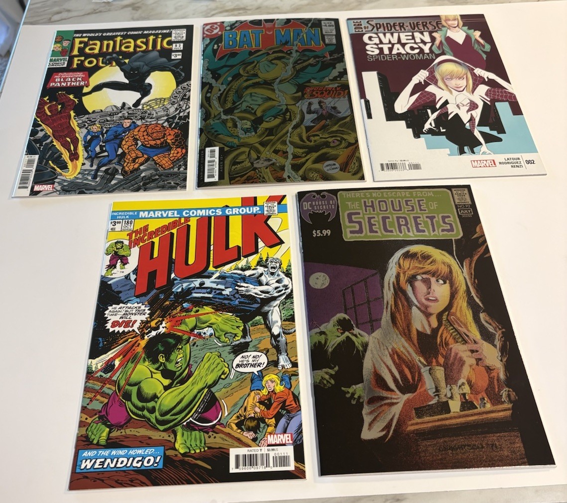 Lot Of 5 Facsimilie Comics. All Are High Grades, 9.4 To 9.6.