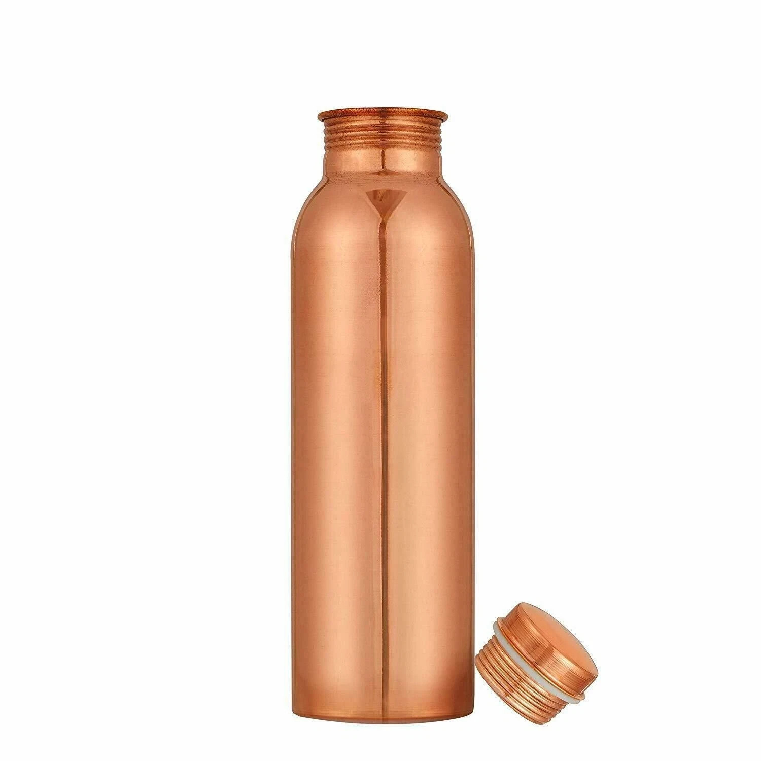 Pure Copper Water Bottle for Yoga / Ayurveda Health Benefits 33 oz