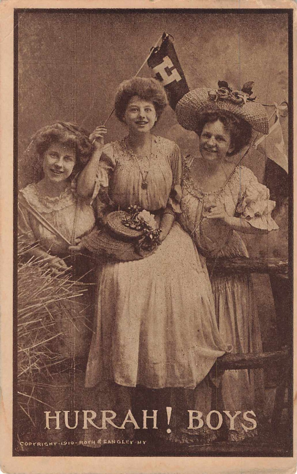 Postcard Hurrah! Boys Sent From Delphos to Clyde Kansas Antique DB