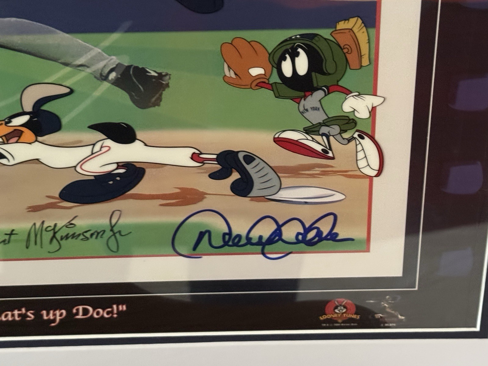 Warner Bros Derek Jeter Signed Cel Bugs Daffy Looney Tunes N Y Yankees Limited