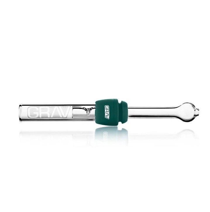 GRAV® PACK OF (2) GLASS BLUNTS WITH SILICONE GROMMET, 4” NEW EASY CLEAN, D TEAL