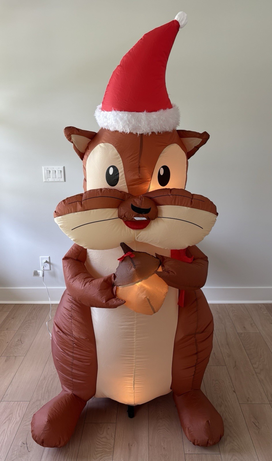 Gemmy 2023 Animated Airblown Inflatable Nom Nom Chipmunk With Acorn Christmas