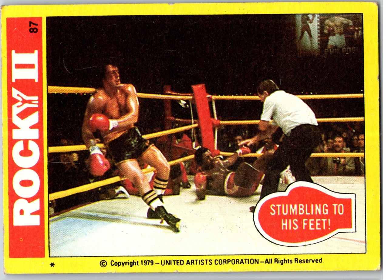 #87 Stumbling to His Feet!, 1979 Topps Rocky II POOR Condition