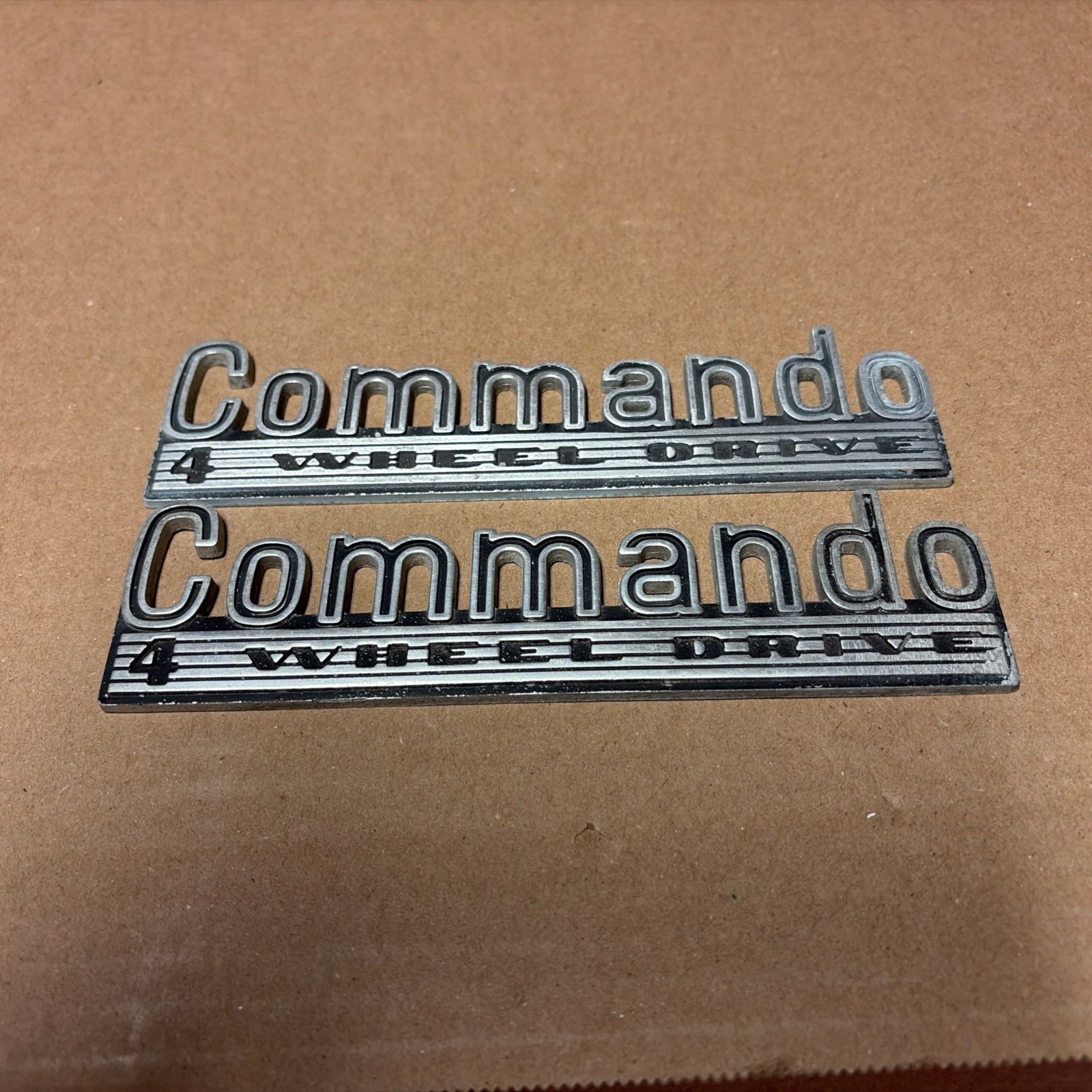 1966-73 WILLYS Jeep Commando 4 Wheel Drive Emblems OEM Jeepster