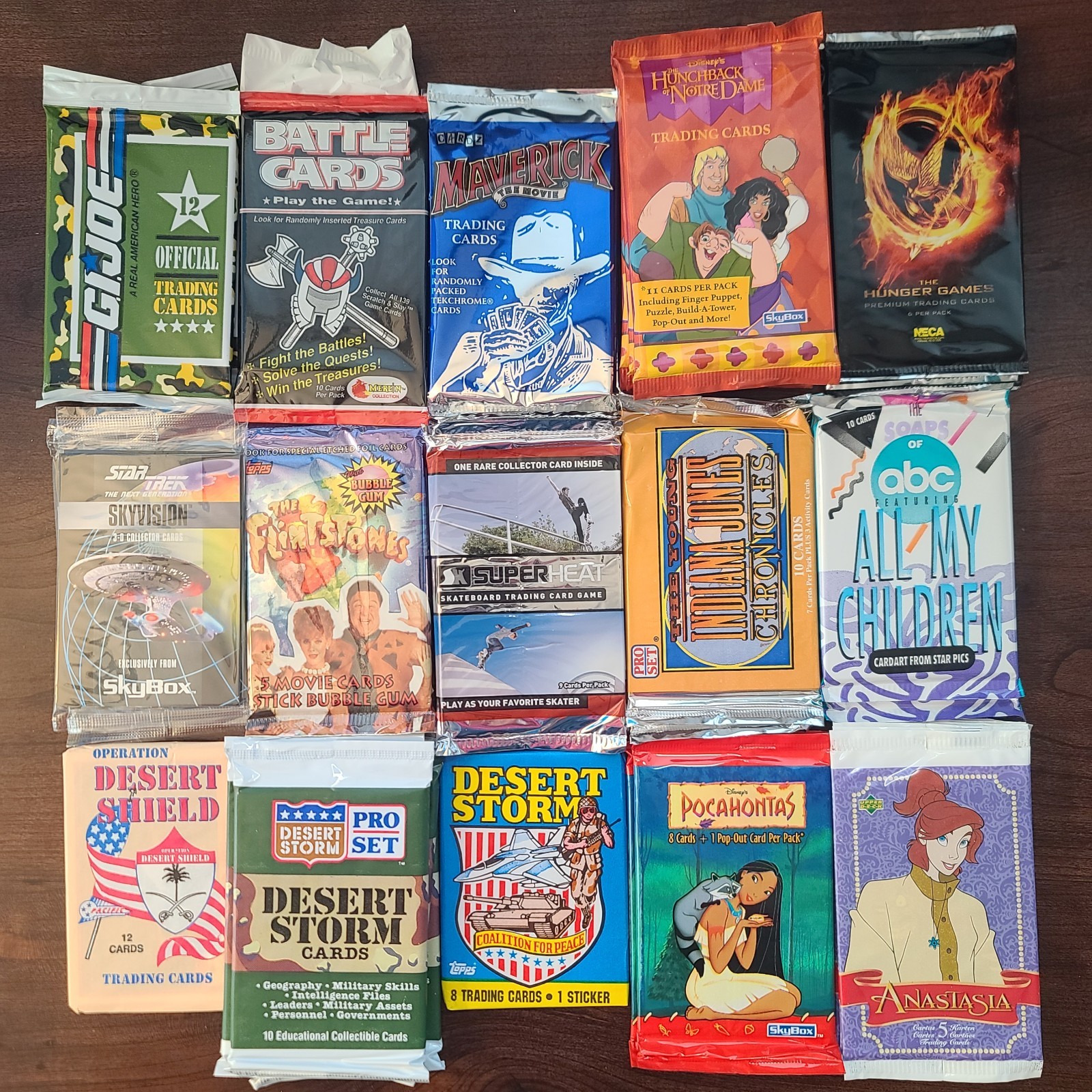 Unopened Trading Card Packs Lot With Bonus Miscellaneous Cards Movies Cartoons