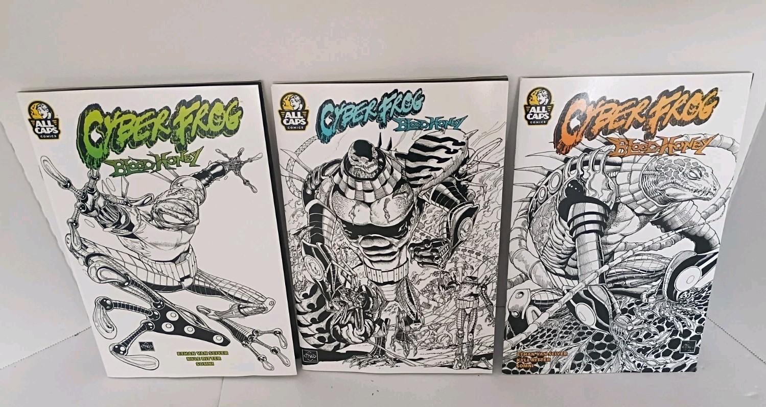 Cyberfrog: Bloodhoney – Black & White Line Art Variant – Signed Ethan Van Sciver