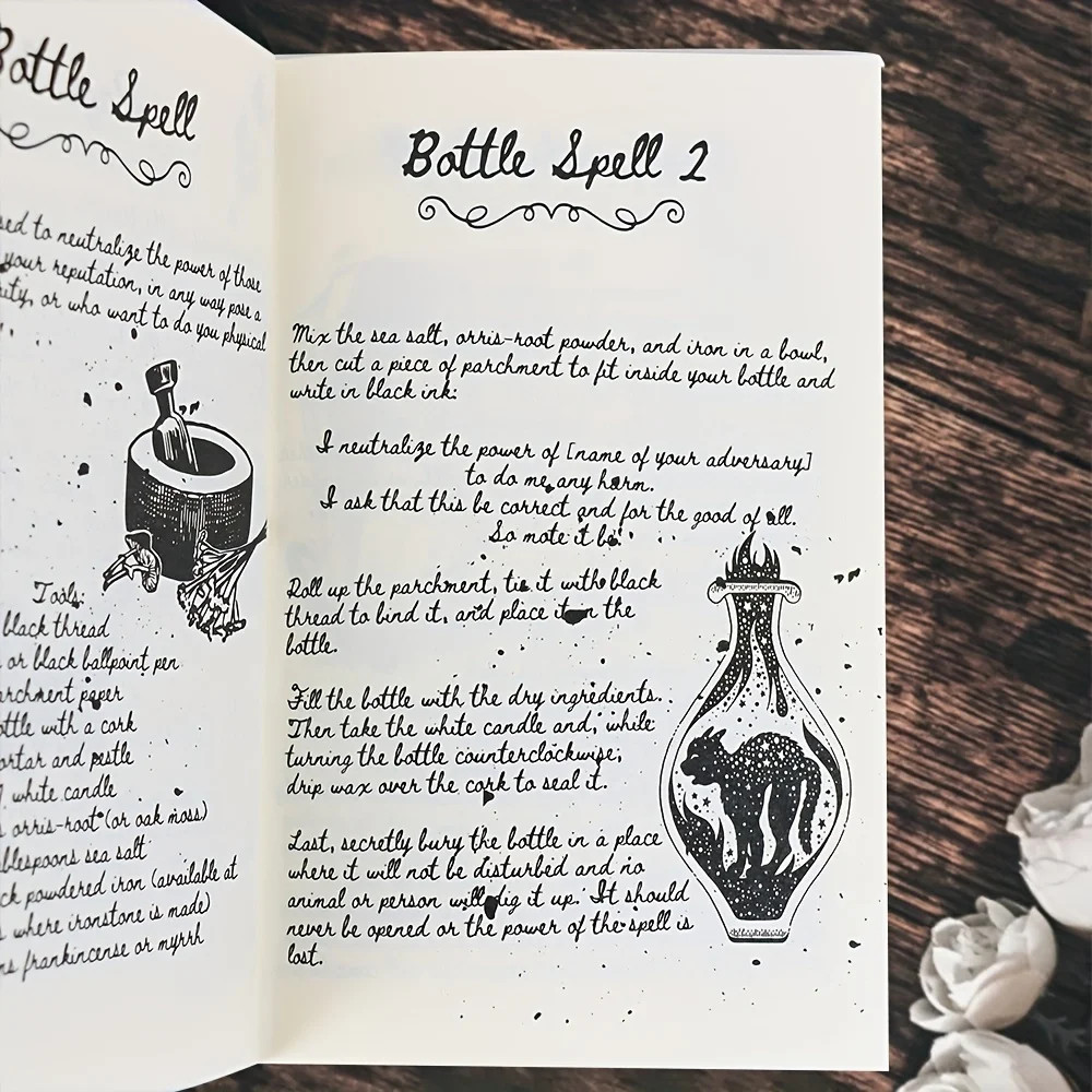 Old Witch Spells Book Essential Tool for Beginner Witches and Wizards Holiday