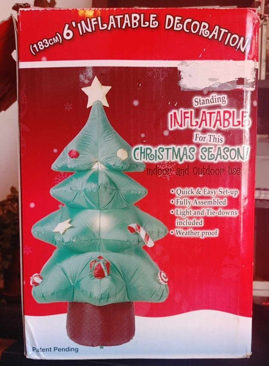 Christmas Tree Lighted Self Inflatable Indoor Outdoor Yard Decoration 72″