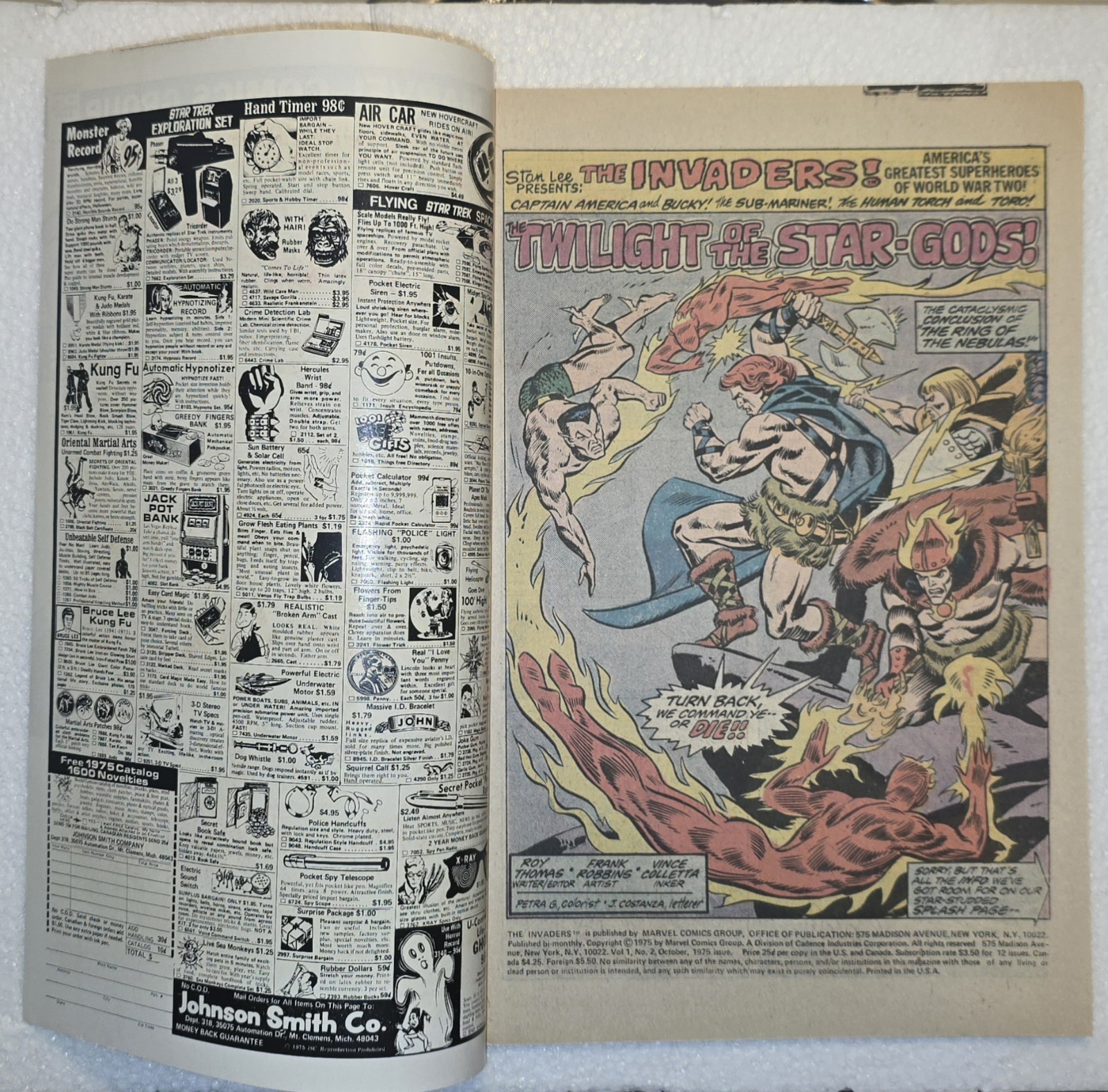 The INVADERS #1-4 (1975) Roy THOMAS! 🔑 ALL MVS Intact! CAP! TORCH! SUBBY! F+!