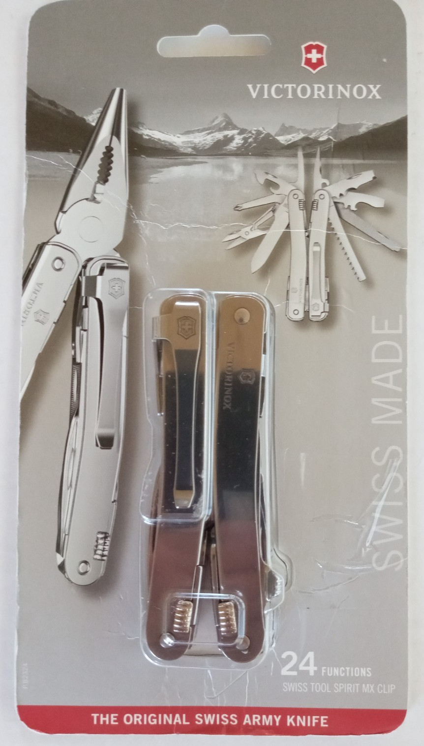 Victorinox Swiss Army Knife Multi-Tool, Swiss Tool Spirit MX Clip, 24 Functions!