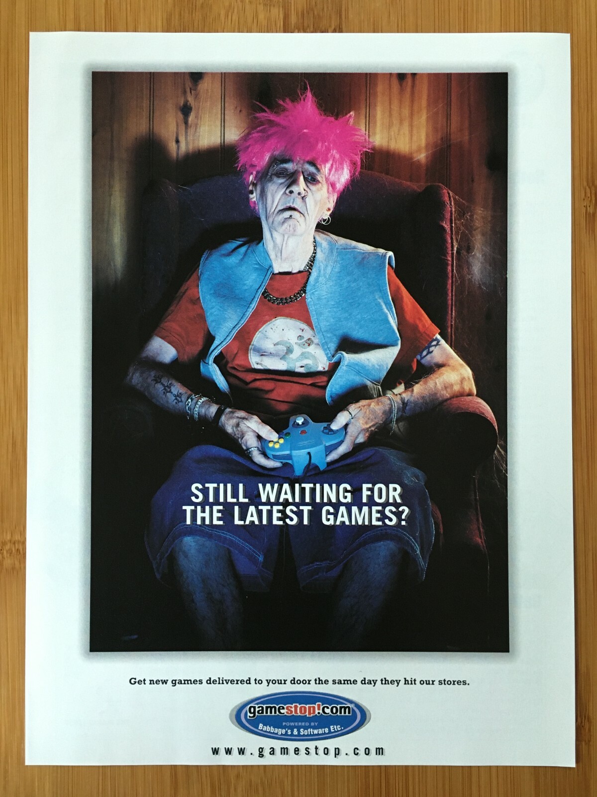 1999 Gamestop Video Games Vintage Print Ad/Poster N64 Nintendo 64 Man Cave Art!