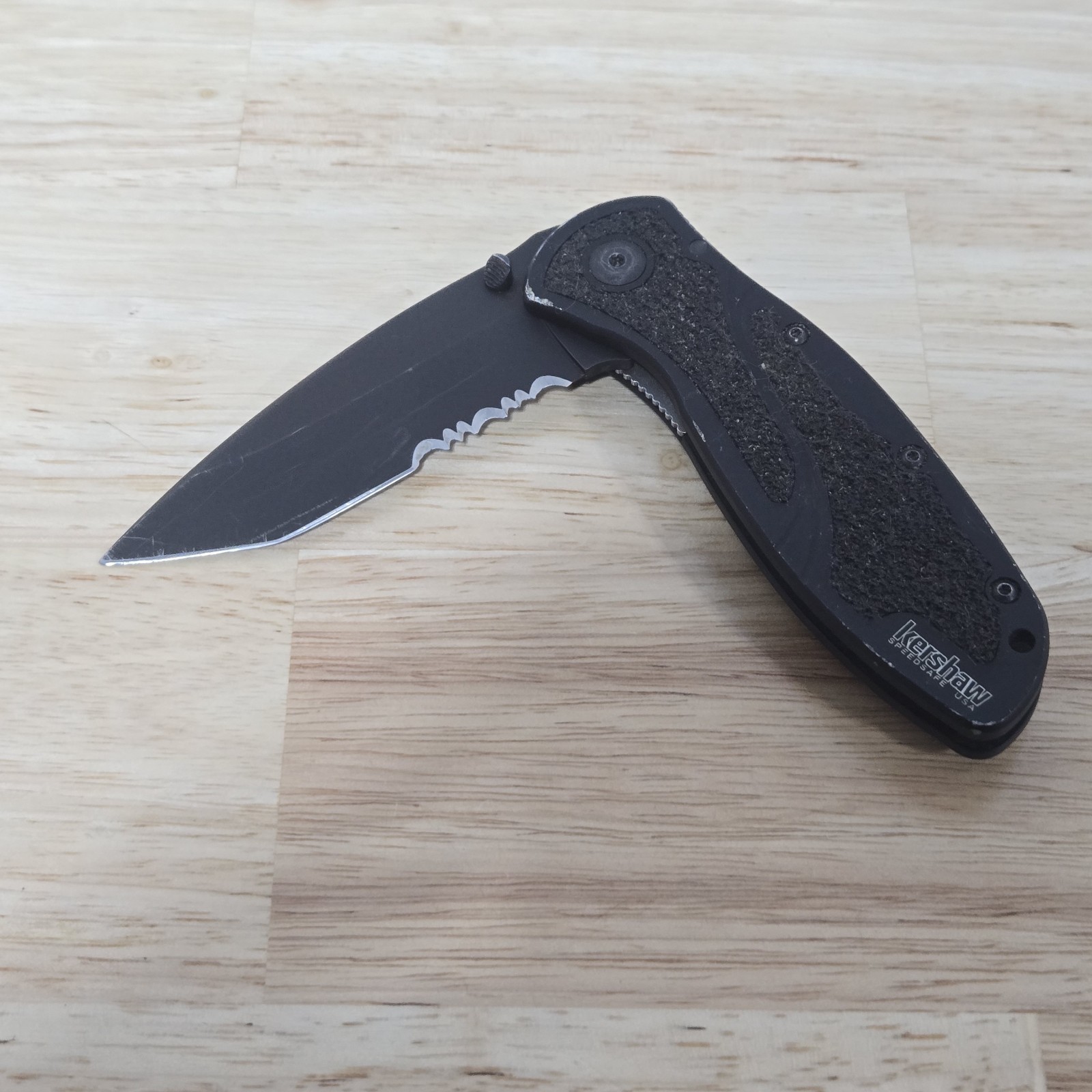 Kershaw Blur 1670TBLKST Black Assisted Tanto Combo Edge Liner Lock Pocketknife