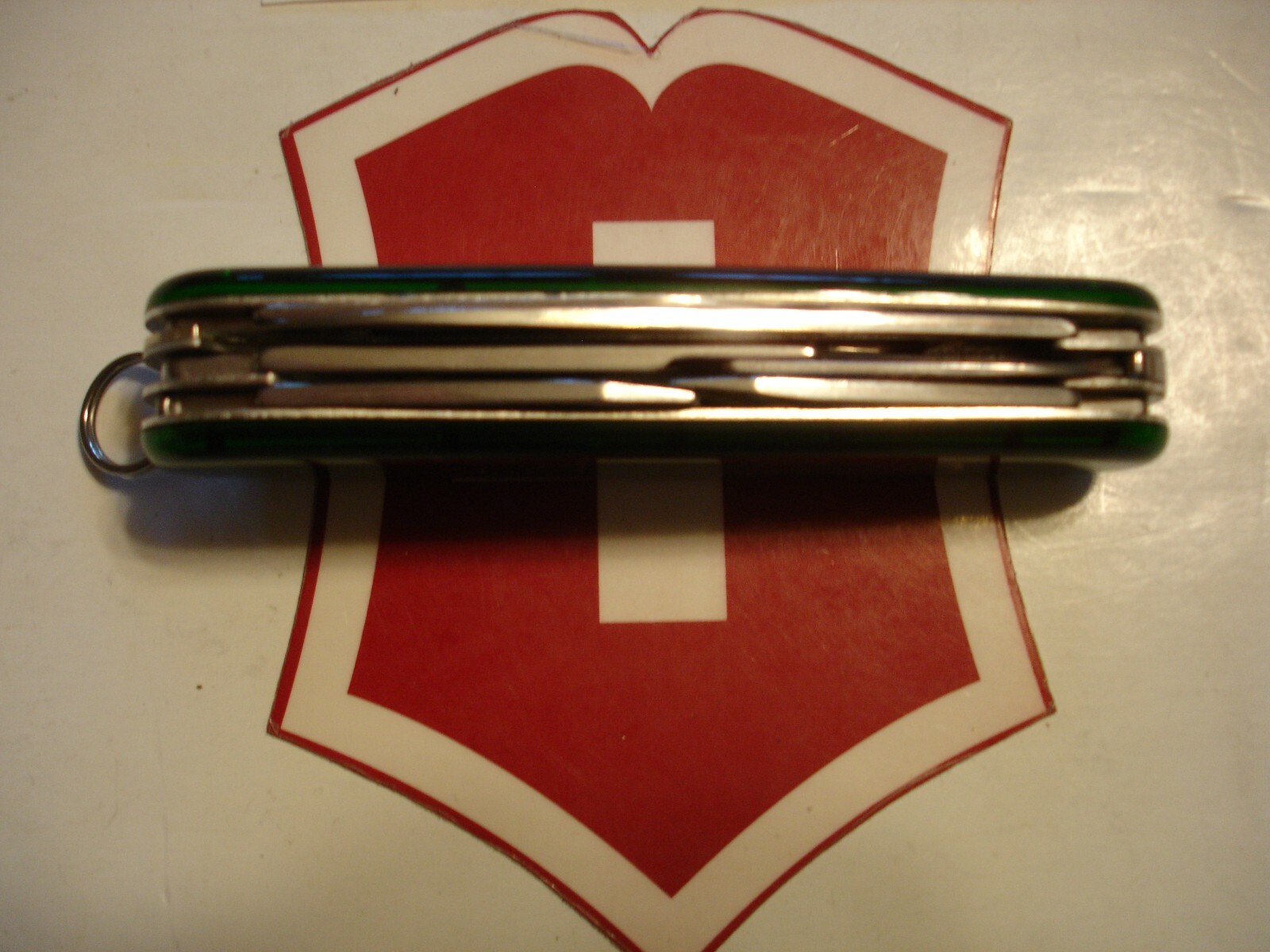 VICTORINOX 91mm TRANSLUCENT EMERALD GREEN CLIMBER 14 FUNCTION SWISS ARMY KNIFE