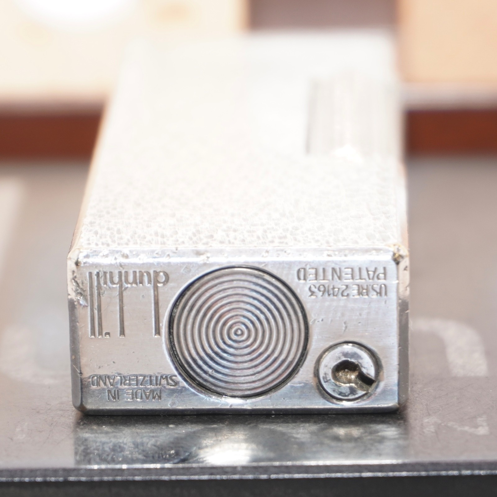 Dunhill Lighter Silver Sand Pattern-Ultrasonically Cleaned_Working