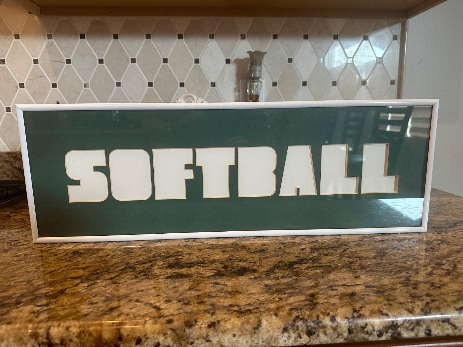 Softball Keepsake Picture Photo Frame Wall Hanging Frame 24”Long