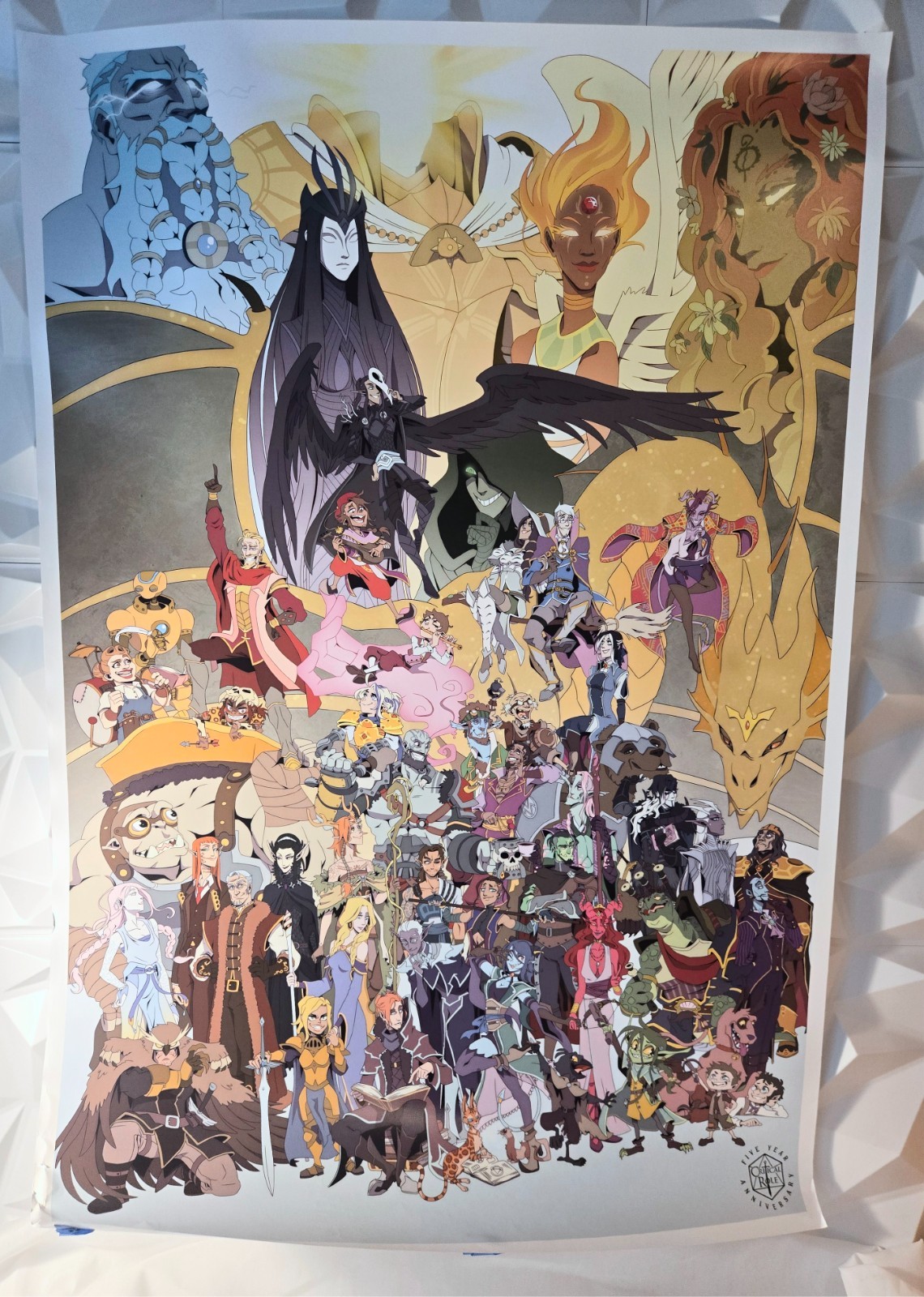 Critical Role 5 Year Anniversary Print – Hugo Cardenas – Vox Machina Mighty Nein