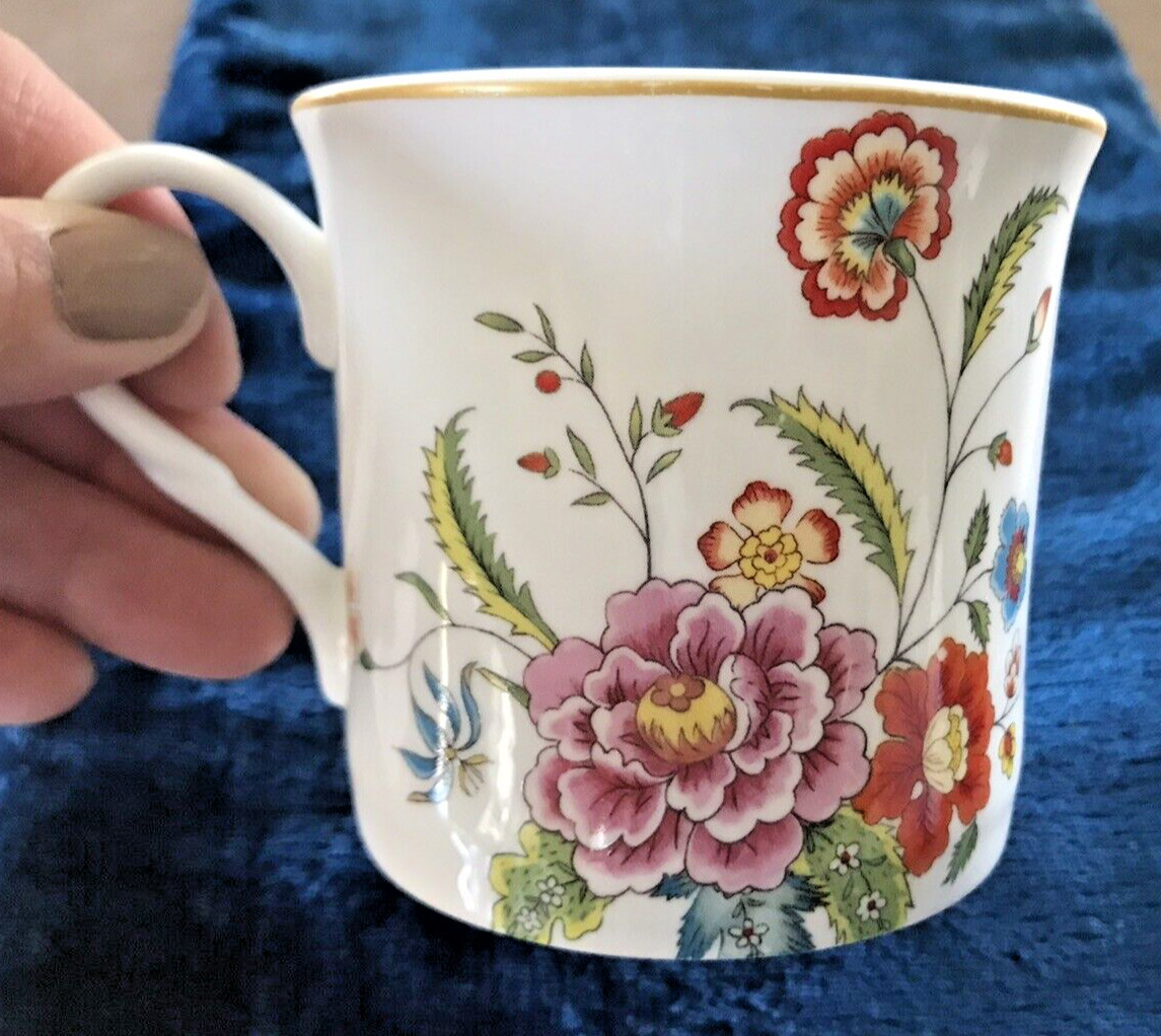 Stechcol Gracie Bone China Vibrant Summer Floral Bouquet Coffee Tea Cup 8 Oz