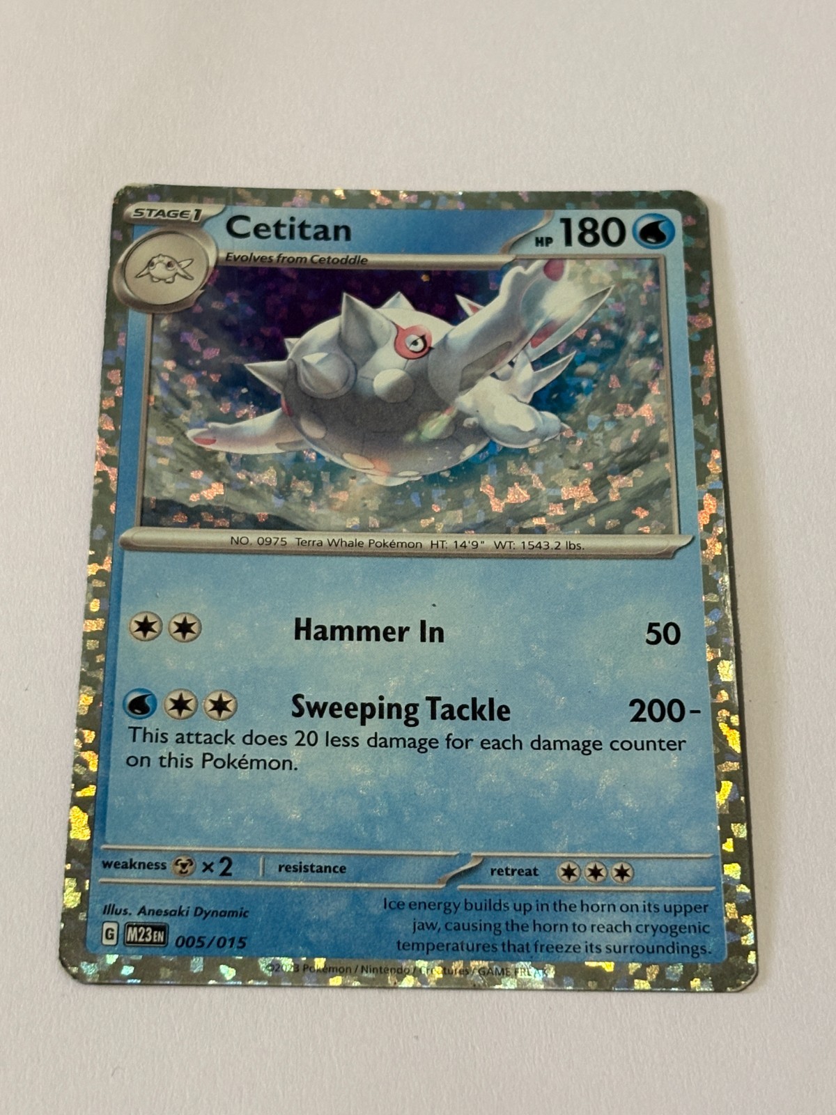 Cetitan Pokemon card HP 180 Basic 005/015