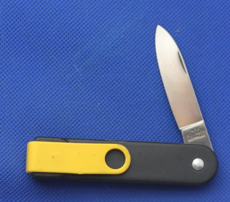 Vintage Inox , Germany Pocketknife, Black and Yellow, NOS