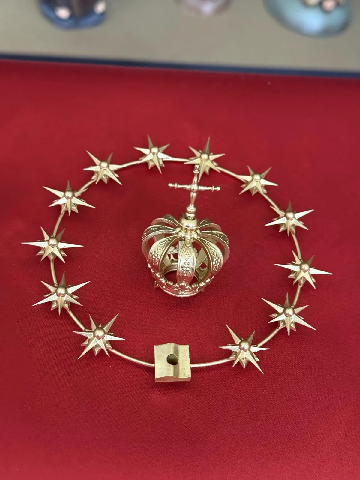Handmade 12 Star Gold Halo Crown for Virgin Mary Statue 11-20″ Catholic
