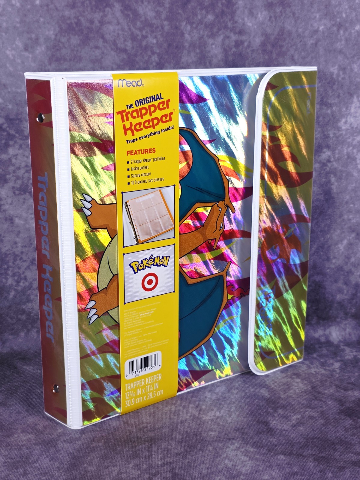 Pokemon x Target NWT Trapper Keeper Charizard Holographic TCG Binder Deadstock