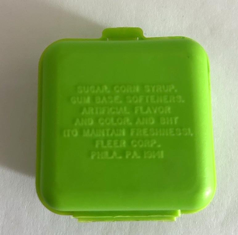 Vtg 1980’s Fleer BUBBLE BURGER BUBBLE GUM Empty Container LIME GREEN Free Ship
