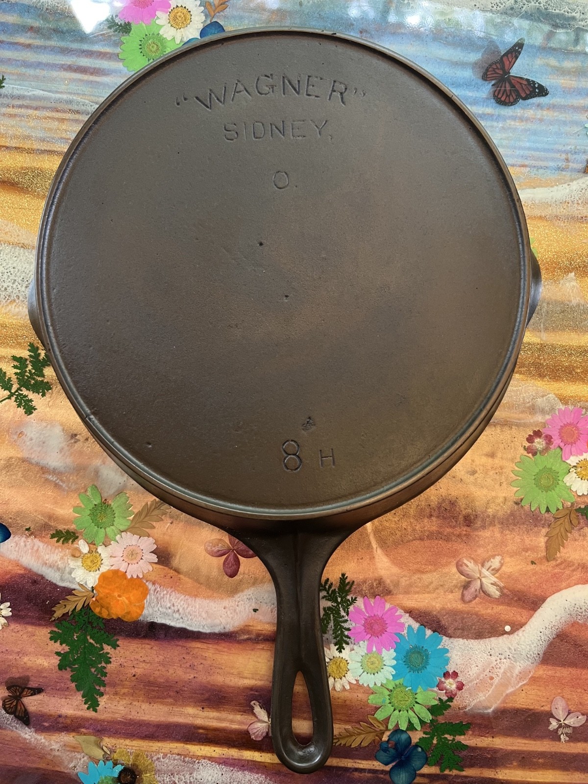 Wagner Sidney O #8 H Vintage Cast Iron Skillet, Restored, 1915-1920s