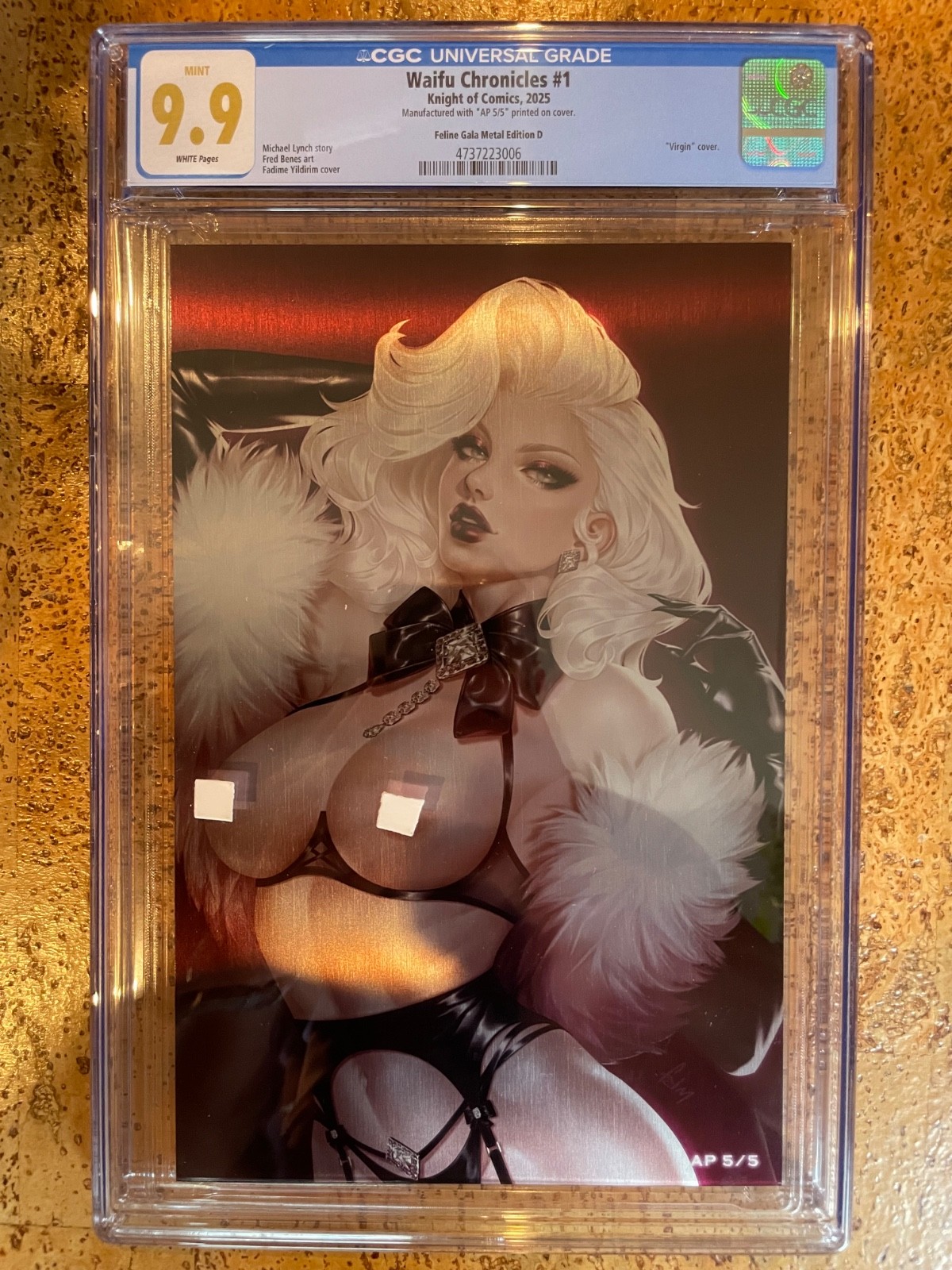 BLACK CAT Cosplay CGC 9.9 *Waifu Chronicles TOPLESS VIRGIN METAL AP VARIANT* 5/5