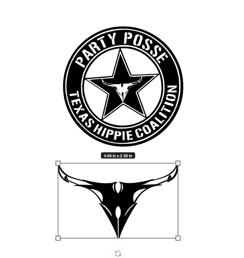 Ride On Texas Hippie Coalition Vinyl Decal Sticker 2 Pack, Both 4 Inches!