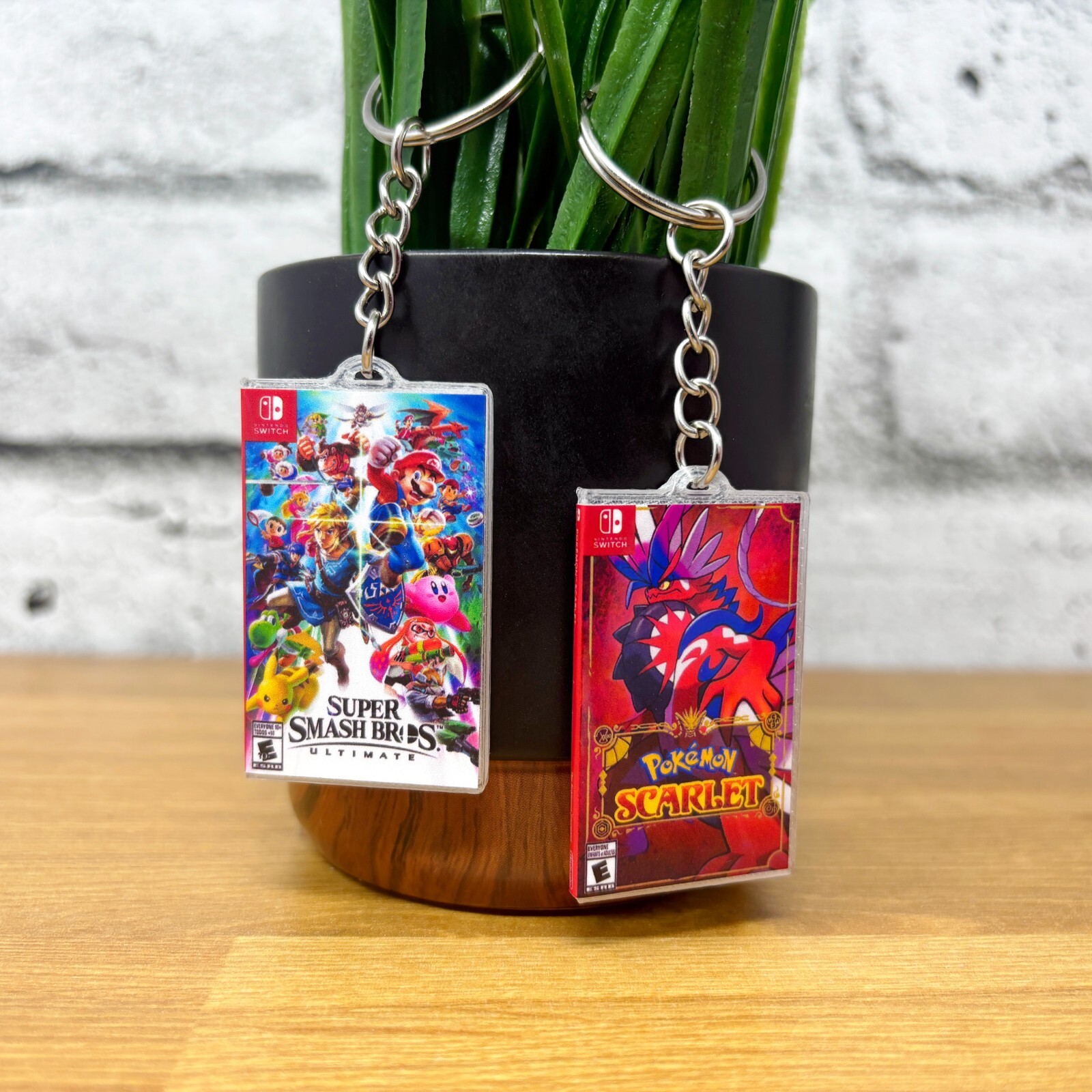 Mini Switch Game Case Keychains, Miniature Nintendo Switch, 3D Mario Gamer Gift
