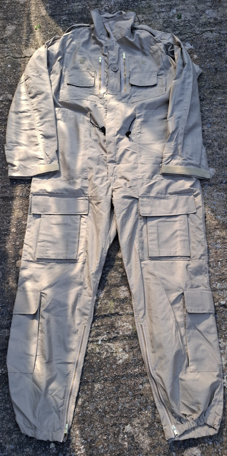BRITISH ARMY ISSUED DESERT BEIGE AFV FR COVERALLS, 180/96, VERY GOOD COND
