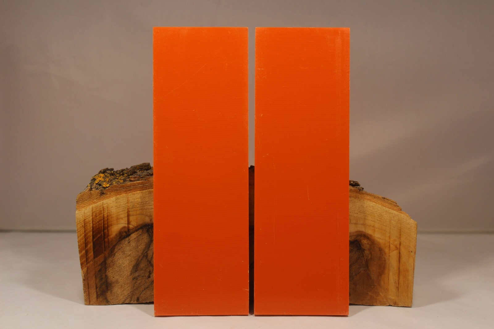 2 PCS OF .312″ ORANGE G-10 KNIFE HANDLE MATERIAL BLANK SCALES G10 6″ X 2″