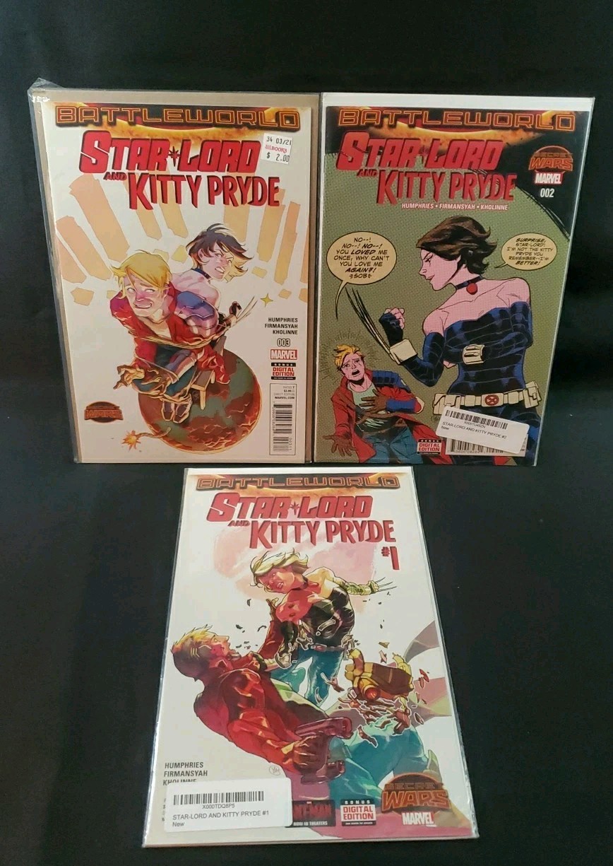 Star-Lord Kitty Pride Battleworld Run 1-3 1 2 3 Lot Marvel Comics NM VF 9N **