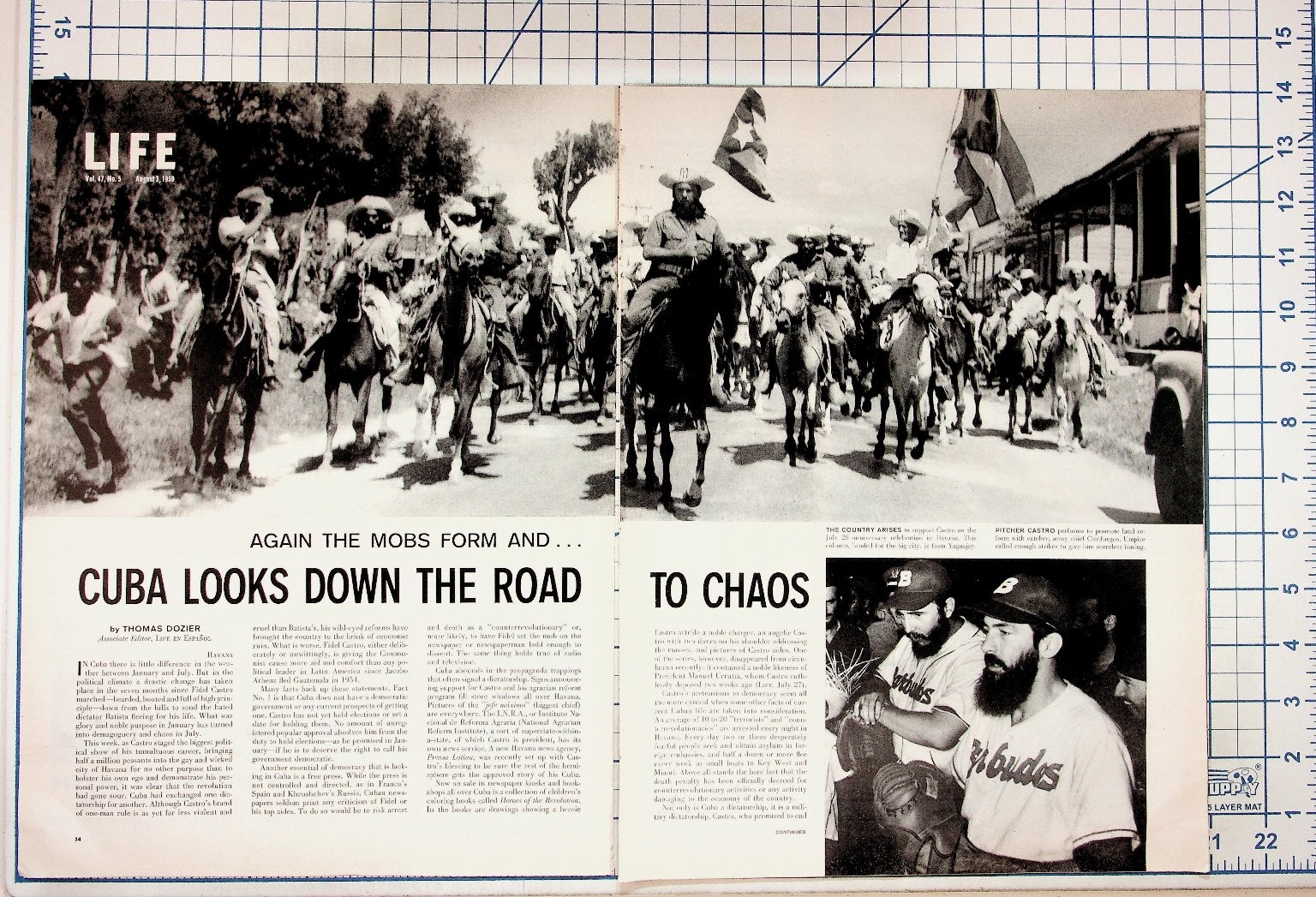 LIFE Magazine Cuba Revolution Fidel Castro 1959 Article Photos Lot
