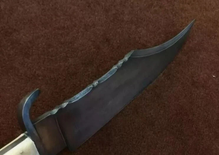Coffin Handle Custom Handmade Forged Carbon Steel Antique Hunting Bowie Knife