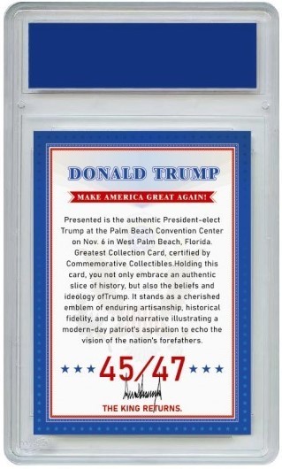 Donald Trump Mugshot Collector’s Trading Card – Gem Mint 10 Rated – Iconic 2026