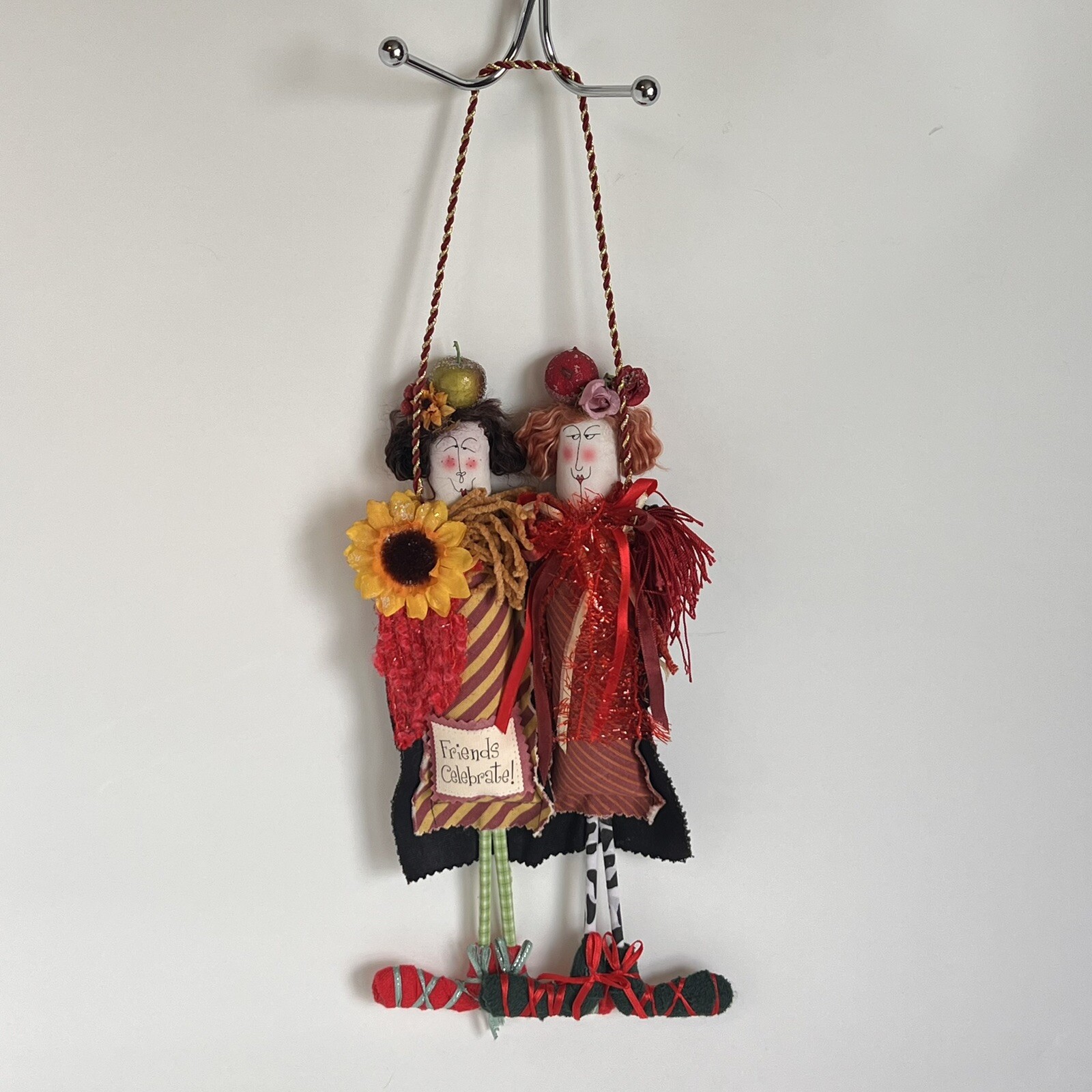 Silvestri Ruby Lips Studio “Girlfriends” Cloth Dolls Wall Hanging Whimsical Cute