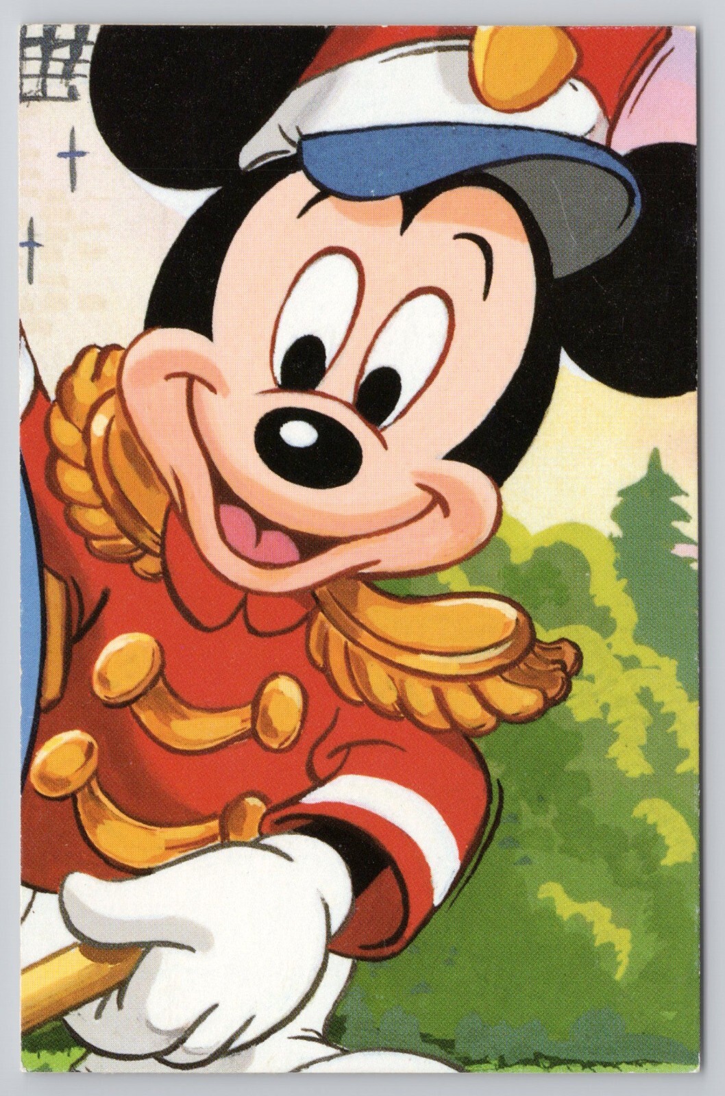 Postcard Sized Mickey Mouse in Sailor Uniform on Heavy Cardstock