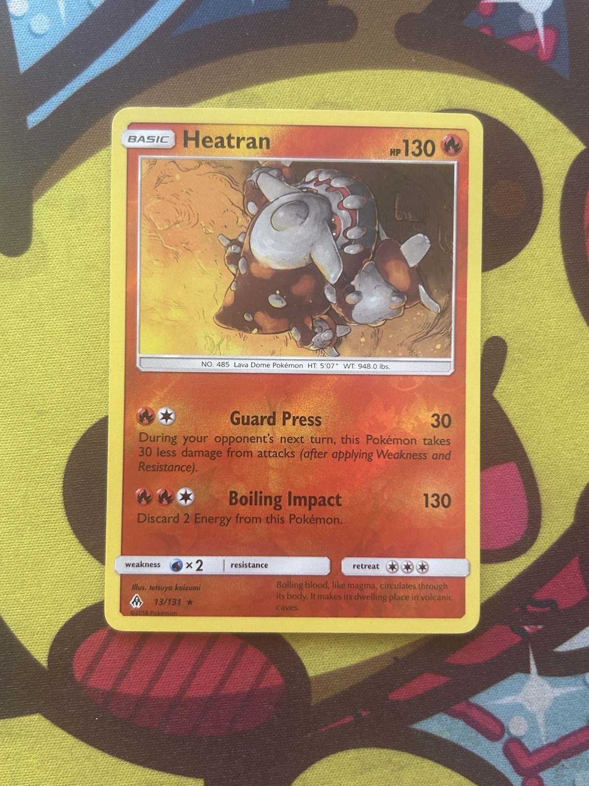 Pokemon Heatran 13/131 – Reverse Holo Rare – SWSH Forbidden Light – Excellent