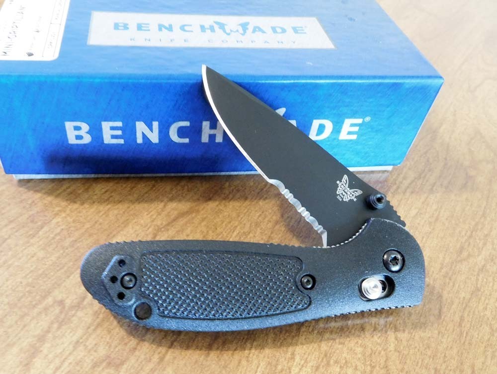 BENCHMADE New 556SBK-S30V Black G10 Mini Griptilian Serr S30V Blade Knife/Knives