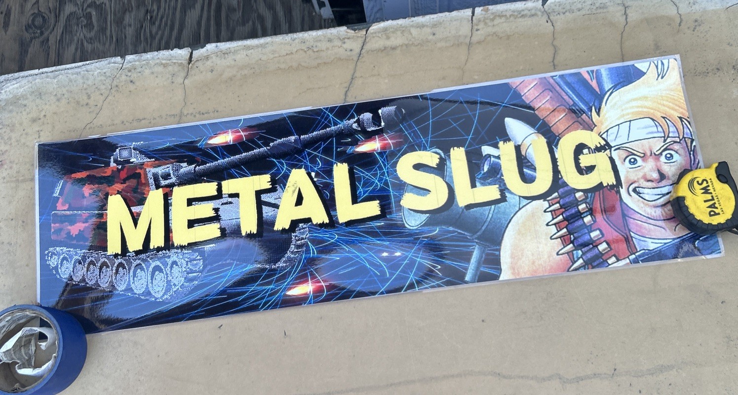 Metal Slug Marquee Sign ARCADE GAME PART Fnz
