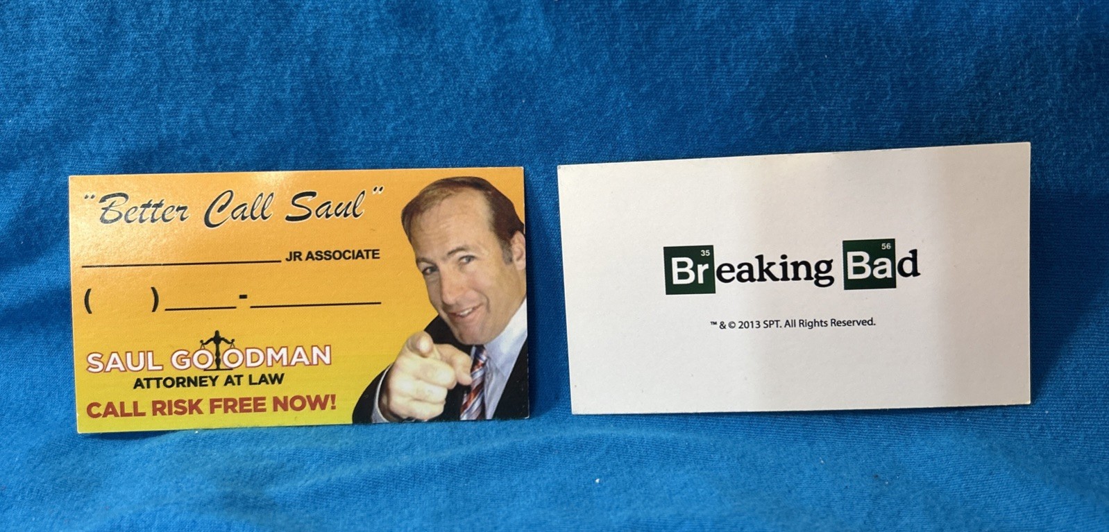 2 “Better Call Saul” Business Cards With Breaking Bad Logo – Read Description
