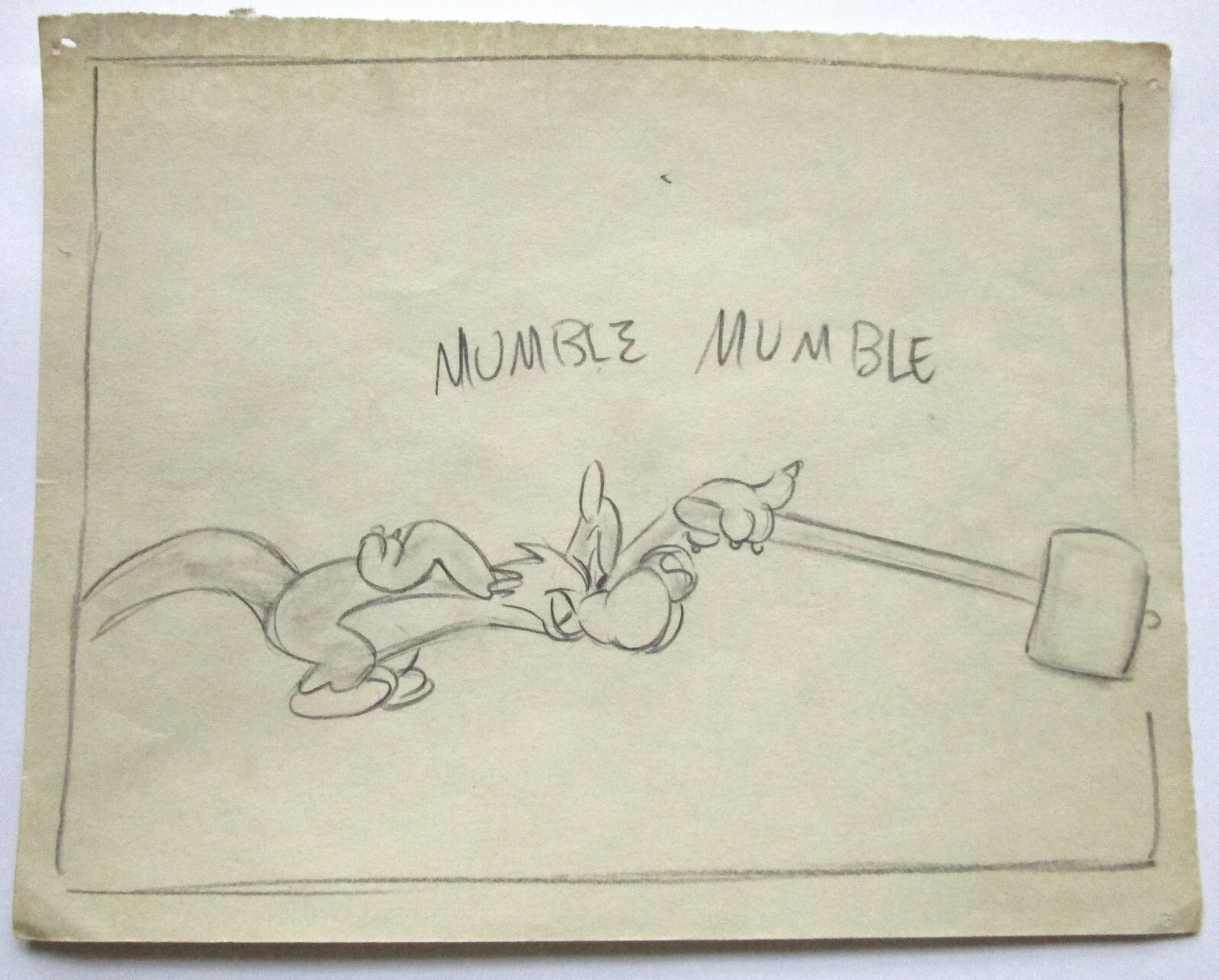 SYLVESTER CAT 1950’s Warner Brothers Original PRODUCTION cel STORYBOARD DRAWIING