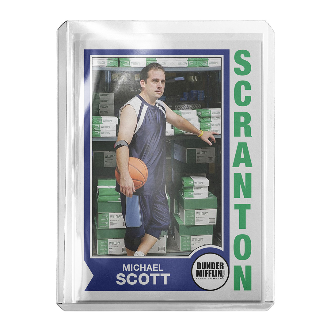 Custom The Office Michael Scott Basketball Episode 74 Retro Style Sports Card