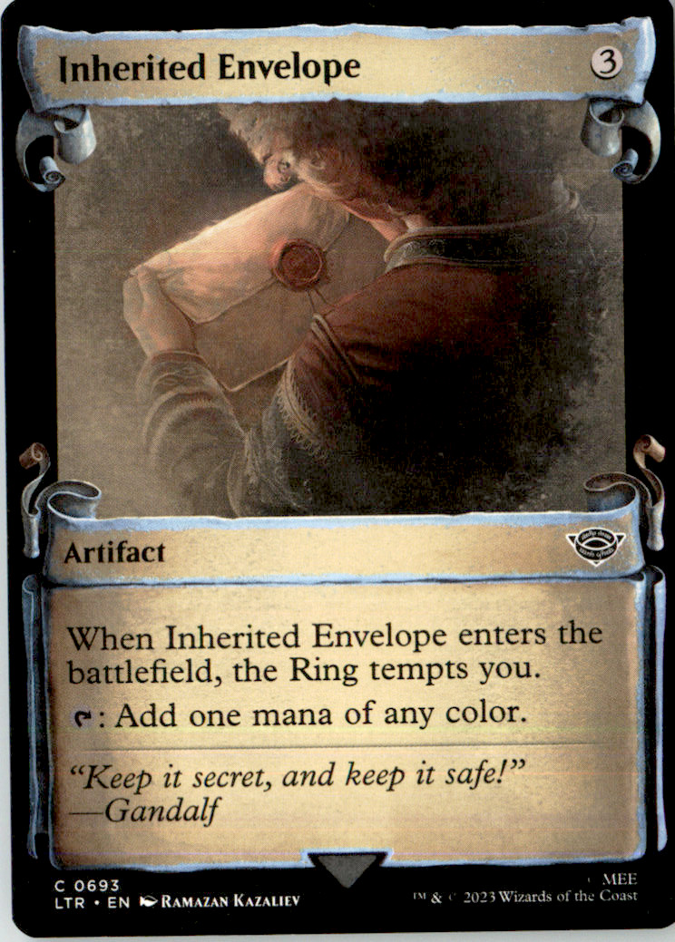 MTG | Inherited Envelope | Showcase | Lord of the Rings | Magic the Gathering