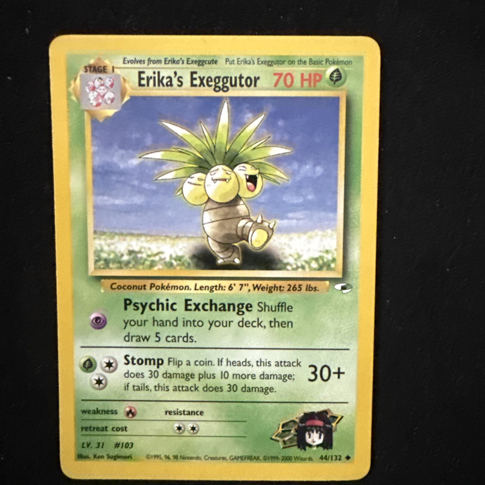 Pokemon TCG Erika’s Exeggutor Gym Heroes 44/132 Regular LP.