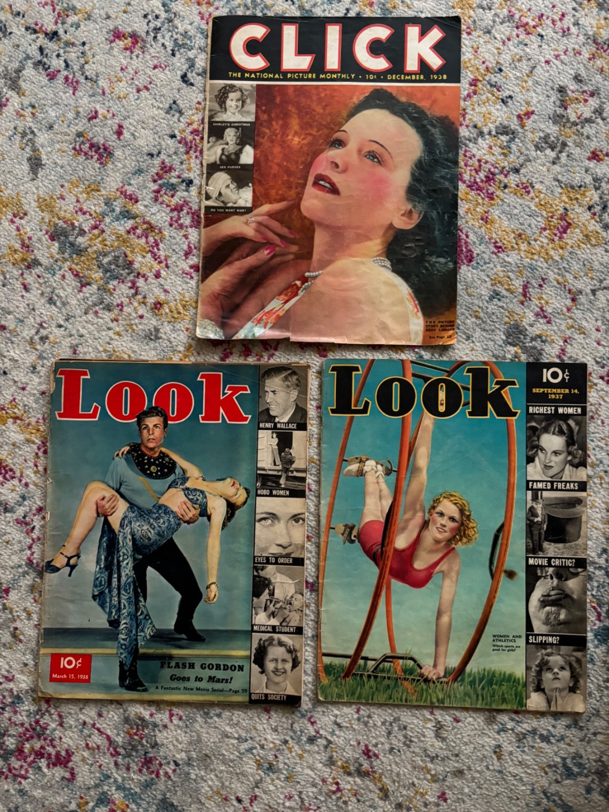 1937-38 MAGAZINE LOT LOOK FLASH GORDON PRE WWII GERMANY PROPAGANDA CLICK COVER