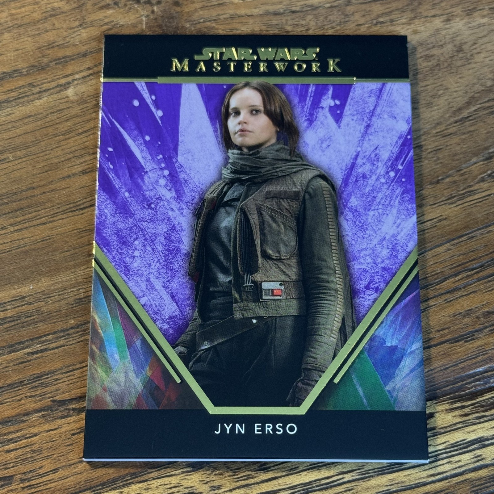 Jyn Erso 2024 Topps Star Wars Masterwork PURPLE 18/50 Parallel Card #9