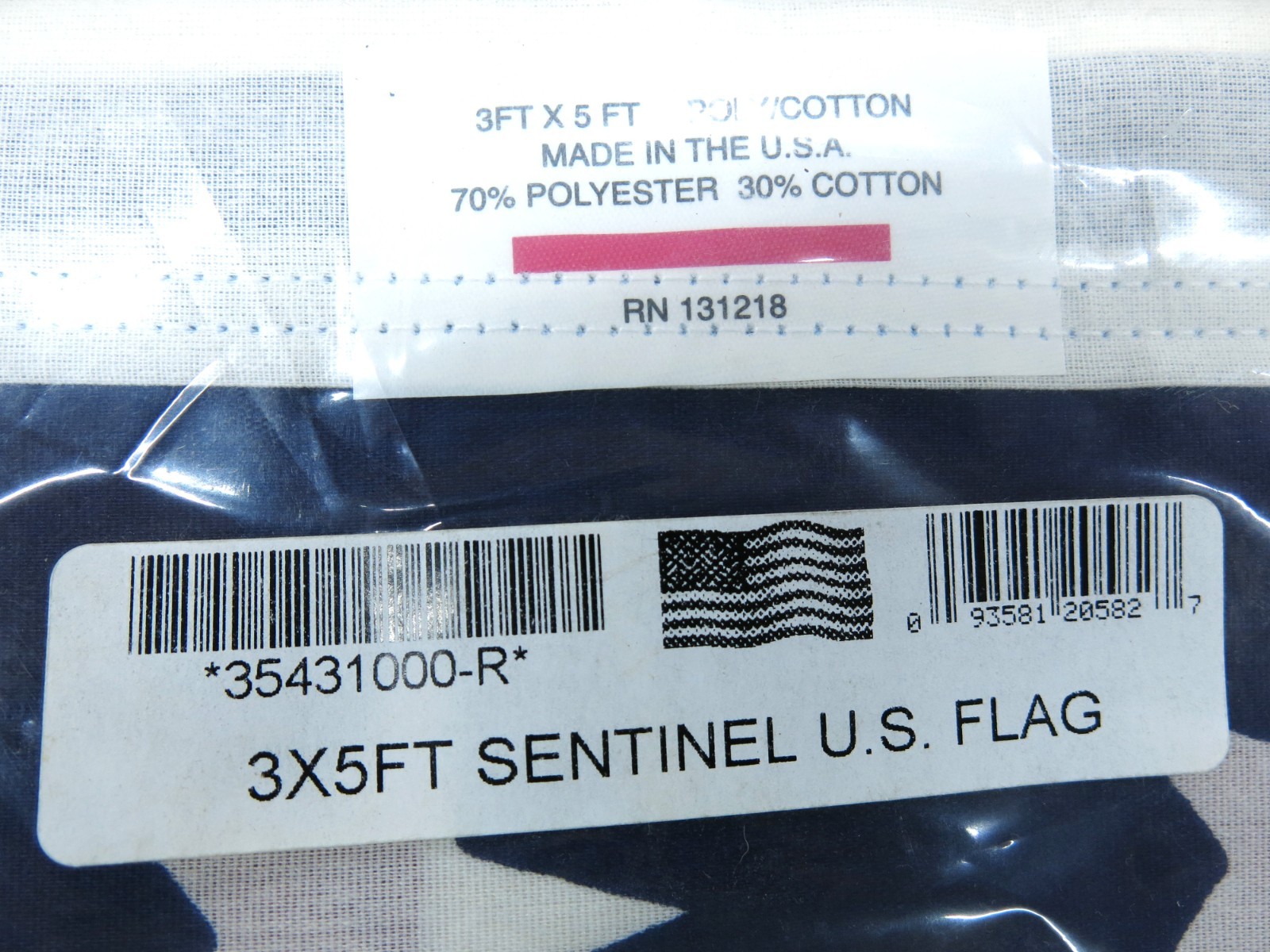 US Flag 3ft x 5ft Polyester/Cotton Made in USA Flag United States of America